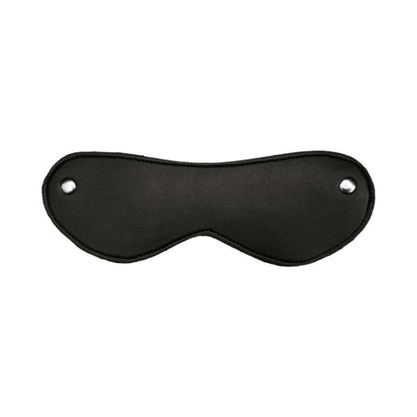 Rouge Fetish Play Vegan Blindfold Black crafted for sensory play and roleplay, designed to block sight and enhance touch.