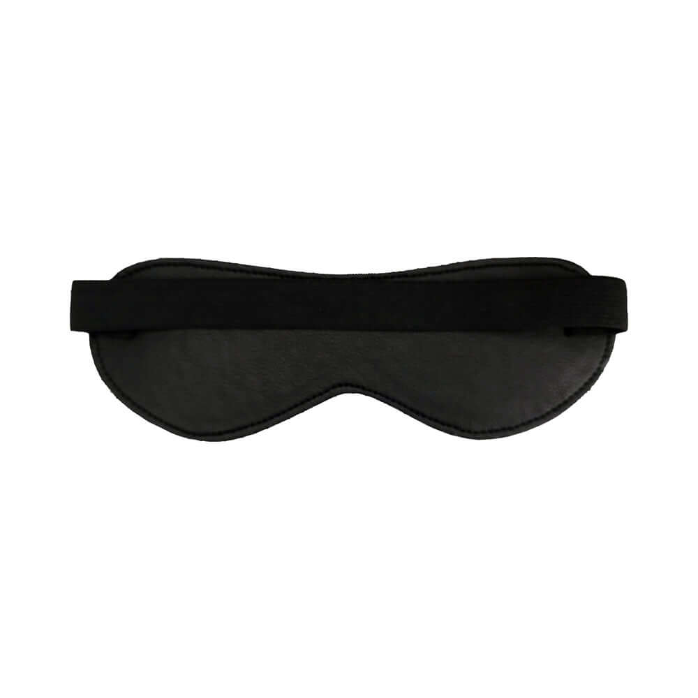 Rouge Fetish Play Vegan Blindfold Black for enhancing sensory experiences and heightening touch sensitivity.
