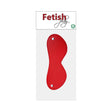 Rouge Fetish Play Vegan Blindfold Red displayed on a packaging, enhancing sensory experiences and roleplay.