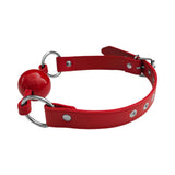 Rouge Fetish Play Vegan Ball Gag Red, a stylish red ball gag for bondage and sensory play with vegan-friendly materials.