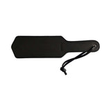 Rouge Fetish Play Vegan Paddle Black, a durable faux leather paddle designed for playful impact and comfort.