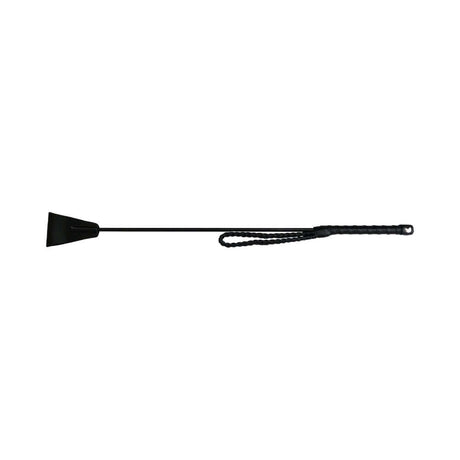 Rouge Fetish Play Vegan Riding Crop Black designed for precision impact and control in restraint and impact play.