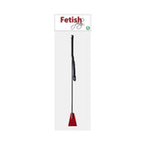 Rouge Fetish Play Vegan Riding Crop Red, a sleek accessory for impact play with a flexible shaft.
