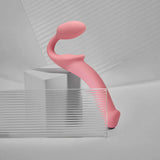 Strap-On-Me Silicone Bendable Strapless Strap-On Pink Large displayed elegantly on a minimalist background.