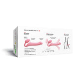 Strap-On-Me Silicone Bendable Strapless Strap-On Pink XLarge packaging showcasing features and benefits.