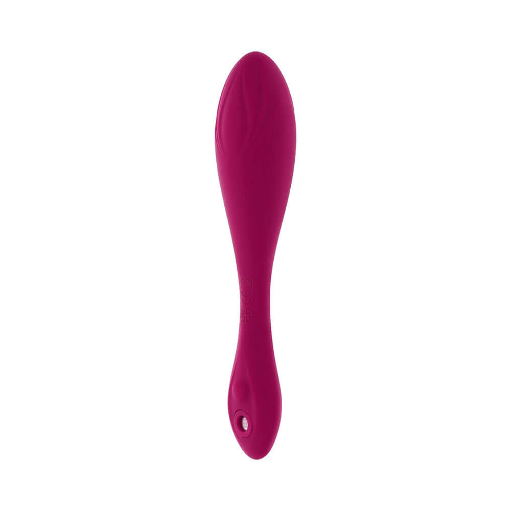 Evolved Cherry Pose Flexible Vibrator with Remote in vibrant pink color, showcasing its sleek and ergonomic design.