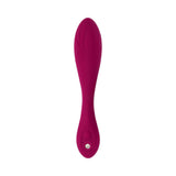 Evolved Cherry Pose Flexible Vibrator with Remote in vibrant pink silicone for customizable pleasure.