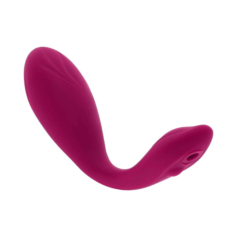 Evolved Cherry Pose Flexible Vibrator with Remote in vibrant pink, designed for customizable pleasure and full-body stimulation.