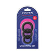 Forto F-39 Trio Cockring Set Black featuring three silicone rings for customizable fit and performance.