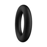 Forto F-39 Trio Cockring Set Black silicone ring, stretchy and body-safe for comfort and support.