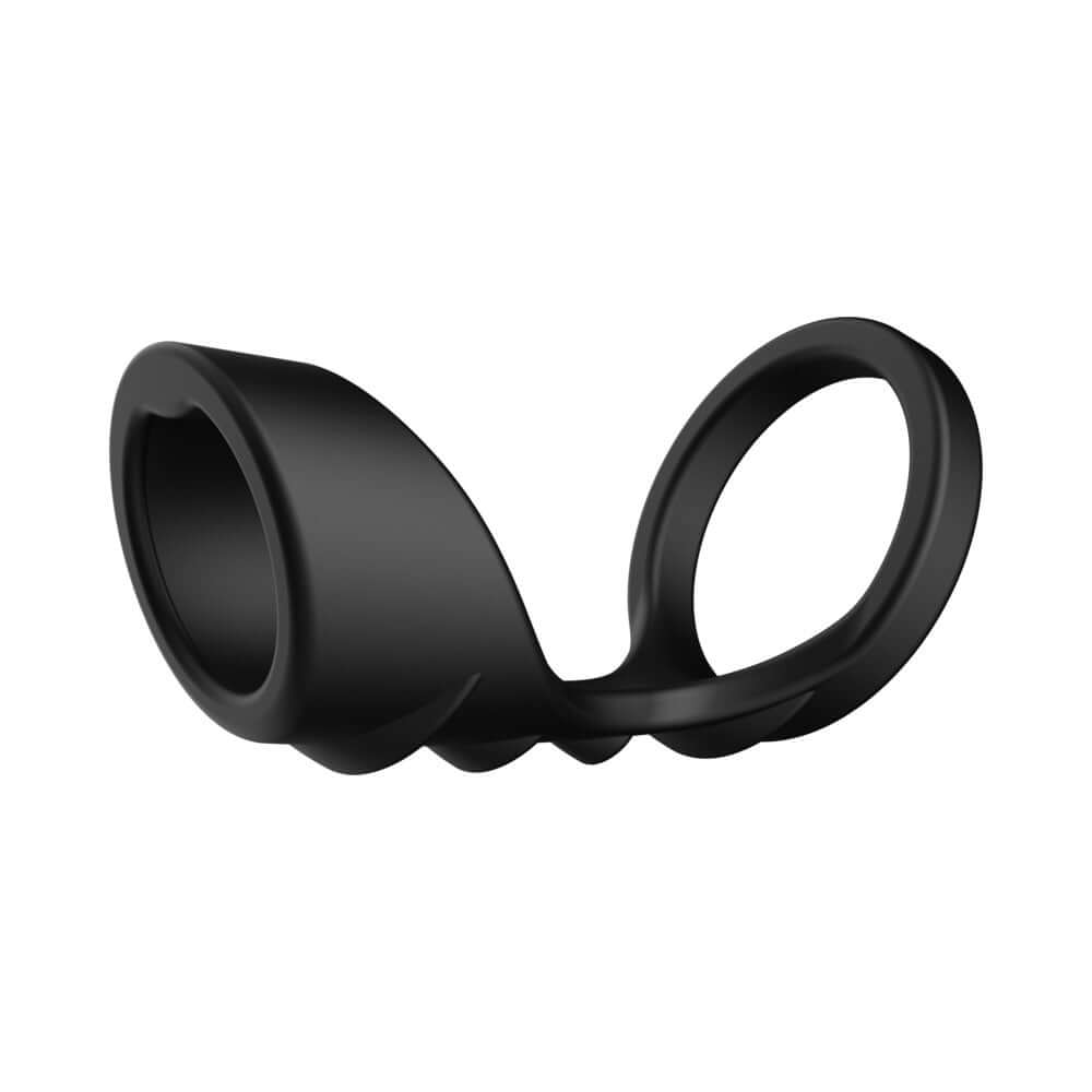 Forto F-45 Textured Bridge Cocksling Black designed for enhanced sensation and comfort.