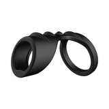 Forto F-45 Textured Bridge Cocksling Black designed for enhanced sensation and comfort during intimate moments.