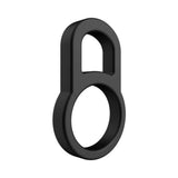 Forto F-41 Lock Cock & Ball Ring Black, ergonomic dual-ring design for support and stability.