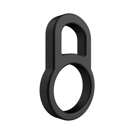 Forto F-41 Lock Cock & Ball Ring Black, ergonomic dual-ring design for support and stability.