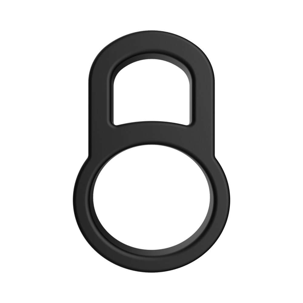 Forto F-41 Lock Cock & Ball Ring Black featuring a dual-ring design for enhanced support and stability.