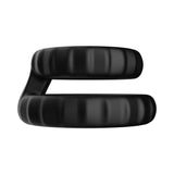 Forto F-43 Tiered Cock & Ball Ring Black, featuring a dual-ring structure for enhanced support and comfort.