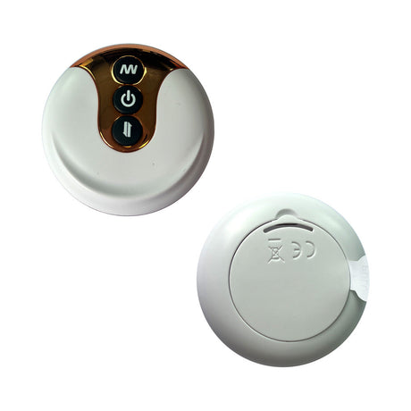 Remote control for Adam & Eve The Squiggler Dual Density Gyrating Dildo with buttons for operation.
