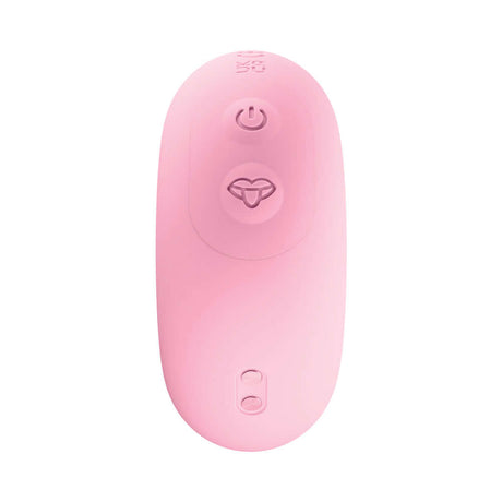 Play With Me Pout & Play Vibrator Pink, compact dual-ended vibrator in pink with control buttons.