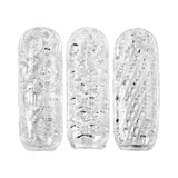 Adam and Eve Adams Crystal Trio Textured Stroker Set featuring three unique clear textured strokers.