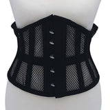 Rouge Mesh Corset Black S M featuring a breathable mesh design and structured silhouette for style and comfort.