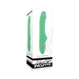 Evolved Full Throttle Warming Vibrator Silicone Mint Green packaging with curved shaft design.