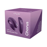 We-Vibe Chorus Couples Vibrator Purple packaging box showcasing its innovative design and features.