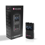 Mystim Tension Lover 2 device with digital display and packaging for stimulation.