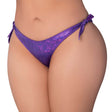 Magic Silk Glimmer Low Rise Tie Side Panty Purple Disco Queen Size