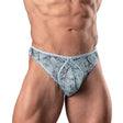 Male Power Marble Mesh Mini Moonshine Silver Blue L/XL