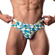 Male Power Cut It Out! Cutout Thong Blue/White L/XL