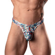 Male Power Your Lace Or Mine Bong Thong Geometric L/XL