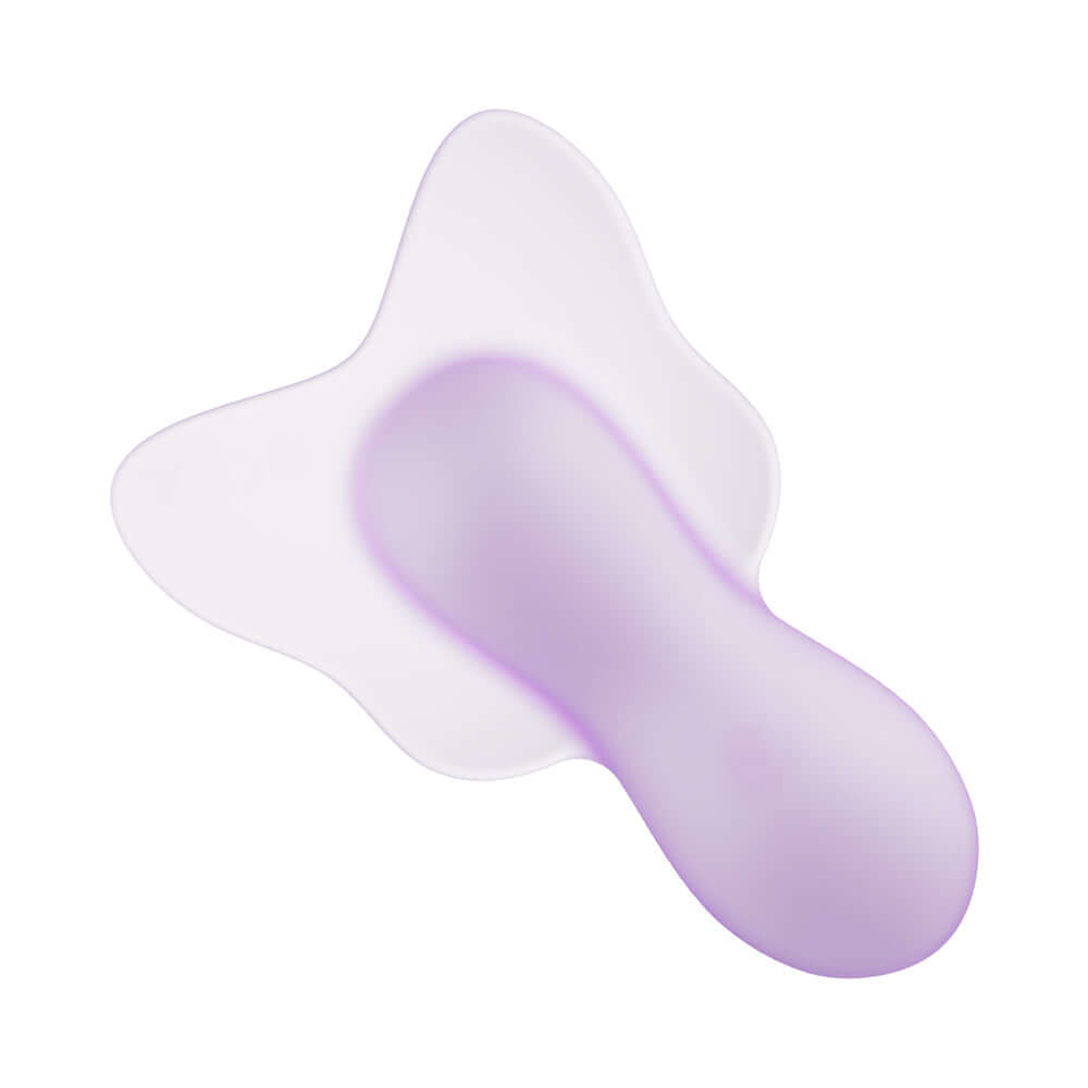 Play With Me Flutter Love Massager Purple - elegant clitoral vibrator with a whimsical design in pastel purple.