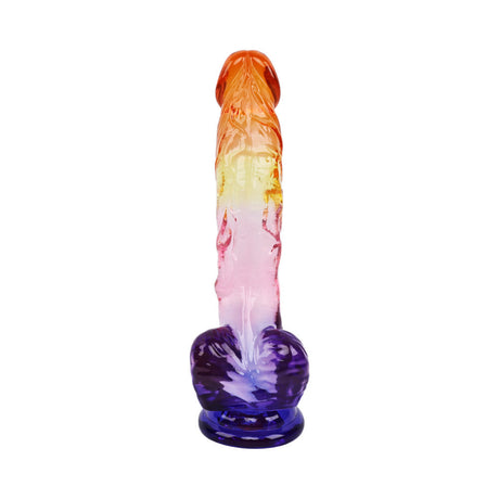 Adam and Eve Sunrise Dreams Realistic Dildo 8.5 inches in vibrant ombre colors.