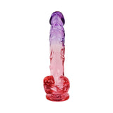 Adam and Eve Sunset Dreams Realistic Dildo 8.5 inches with ombre design from purple to hot pink.