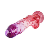 Adam and Eve Sunset Dreams Realistic Dildo 8.5 inches with ombre design in purple and hot pink.