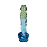 Adam and Eve Seaside Dreams Realistic Dildo 9.5 inches showing ocean-inspired colors and realistic details.