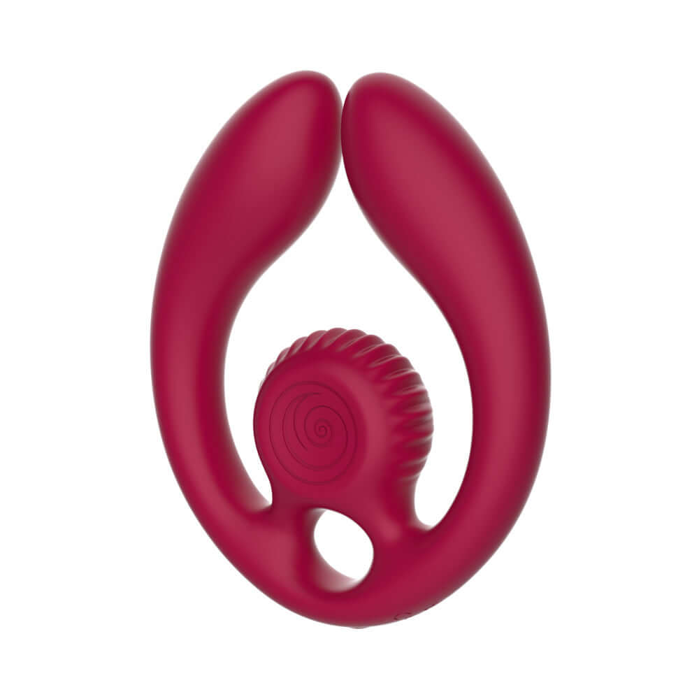 SVibe Snail GIZI Duo Couples Stimulator Burgundy for enhanced intimacy and shared pleasure.