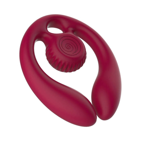 SVibe Snail GIZI Duo Couples Stimulator Burgundy with a unique shape and powerful triple-motor system.
