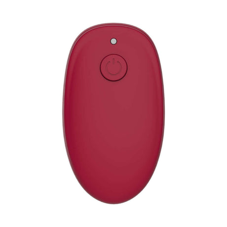SVibe Snail GIZI Duo Couples Stimulator Burgundy with sleek design and power button for couples' intimate pleasure.