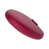 SVibe Snail GIZI Duo Couples Stimulator Burgundy shown at an angle, highlighting its sleek design and vibrant color.