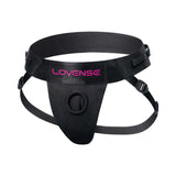 Lovense Strapless Harness for Lapis in black with adjustable straps and secure design for optimal comfort during play.