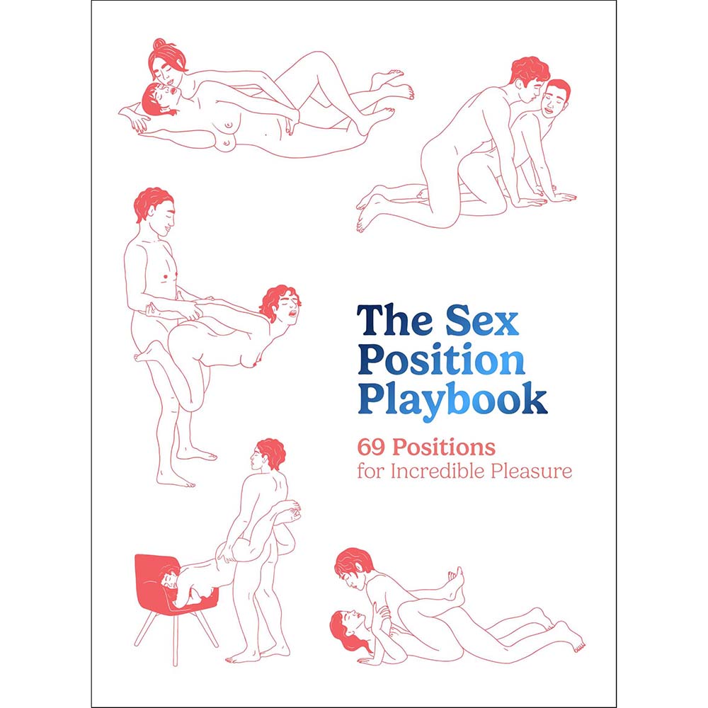 The Sex Position Playbook 69 Positions Hardcover Book cover featuring illustrations of various positions.