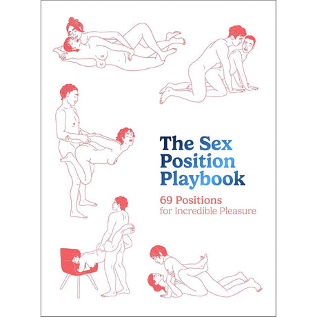 The Sex Position Playbook 69 Positions Hardcover Book cover featuring illustrations of various positions.