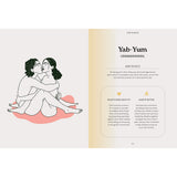Illustration of Yab-Yum position from The Sex Position Playbook 69 Positions Hardcover Book, showcasing couple intimacy.