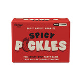Spicy Pickles The adults only party game that will get people talking, featuring a bold red box design for game night.