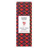 Have You Ever Sexy Edition adult conversation game packaging design with playful patterns.