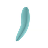 Spectrum Essentials Compact External Vibrator Blue, ergonomic palm-sized vibrator for deep rumbly vibrations.