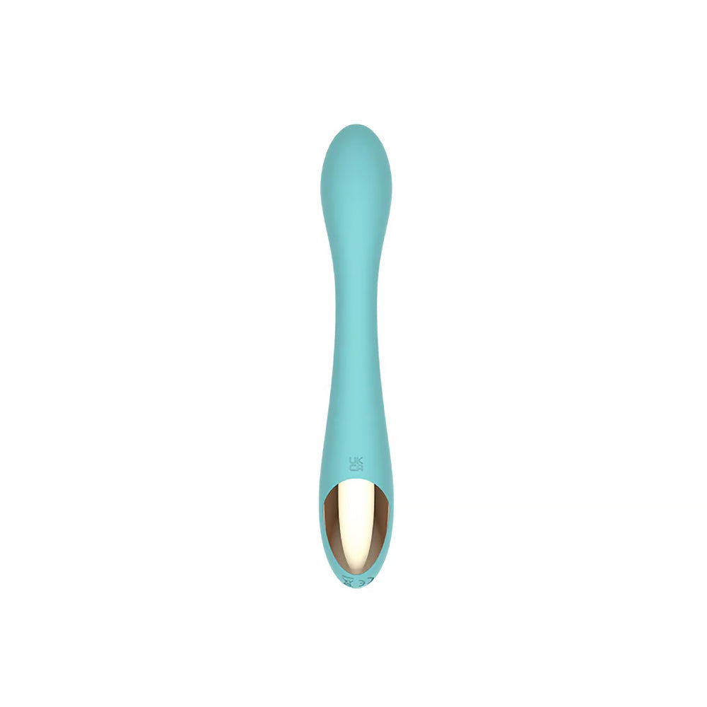 Spectrum Essentials Silicone G-spot Vibrator Blue for targeted G-spot and A-spot stimulation in a sleek design.