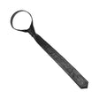 Prowler RED Leather Tie Black displayed on a white background showcasing its sleek and edgy design.