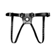 Prowler RED Leather Dong Harness Black M featuring durable black leather and strong metal hardware for versatile play.